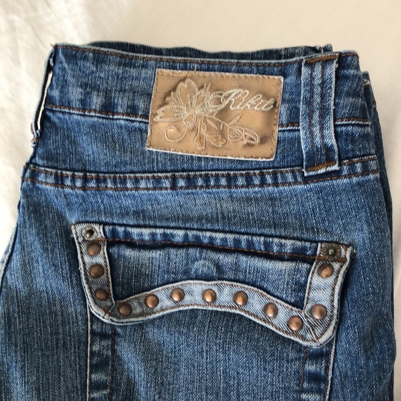 Kikit Crop Capri Jeans Long Shorts size 8 - Picture 2 of 6